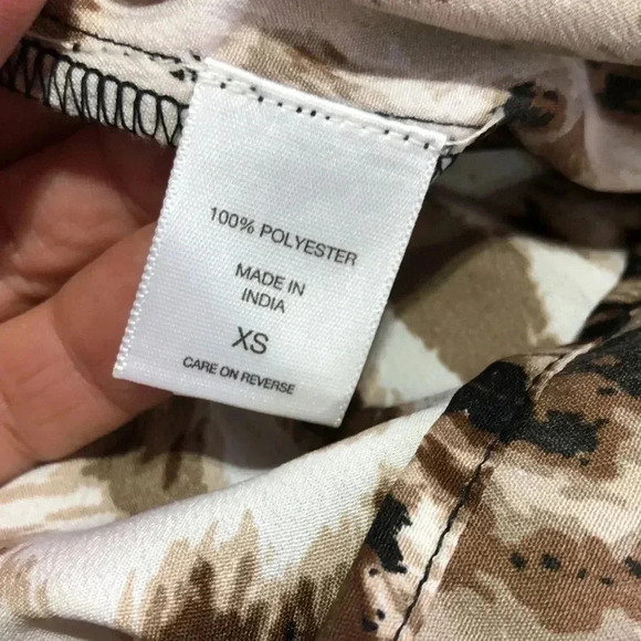 NY&Co. V-neck,spaghetti strap,long flowy, asymmetrical tank top,animal print  XS - Picture 12 of 12